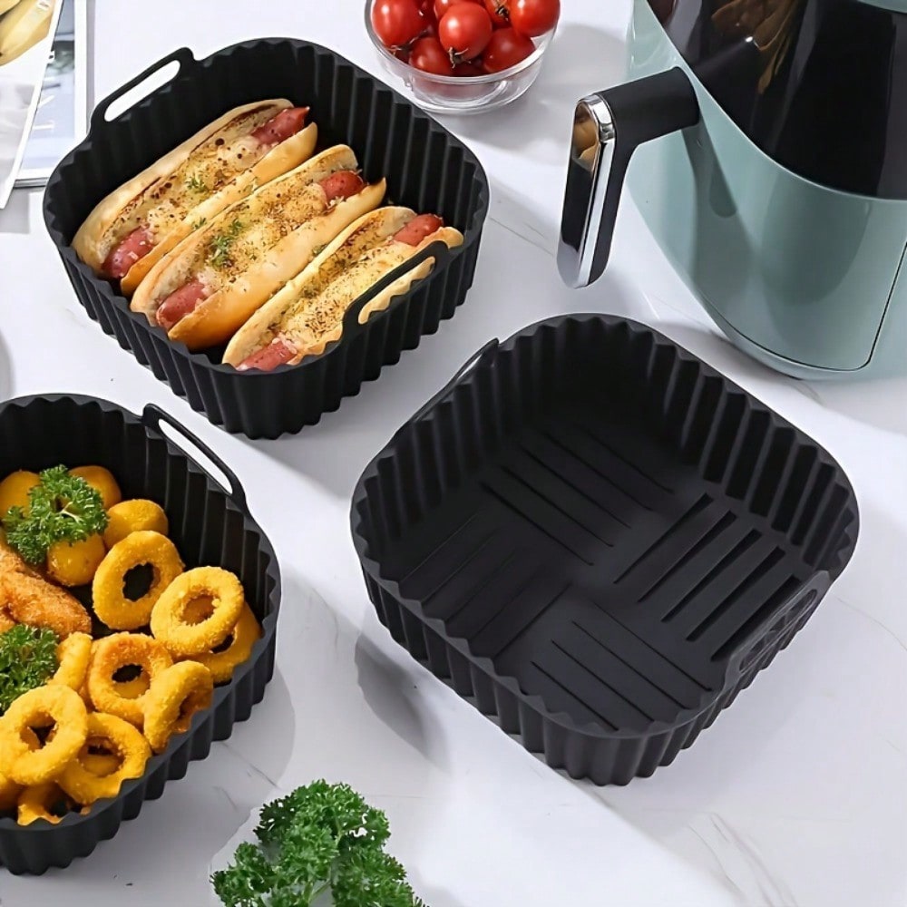 Kitchen Appliances Store - 1pc Reusable Silicone Air Fryer Liner,