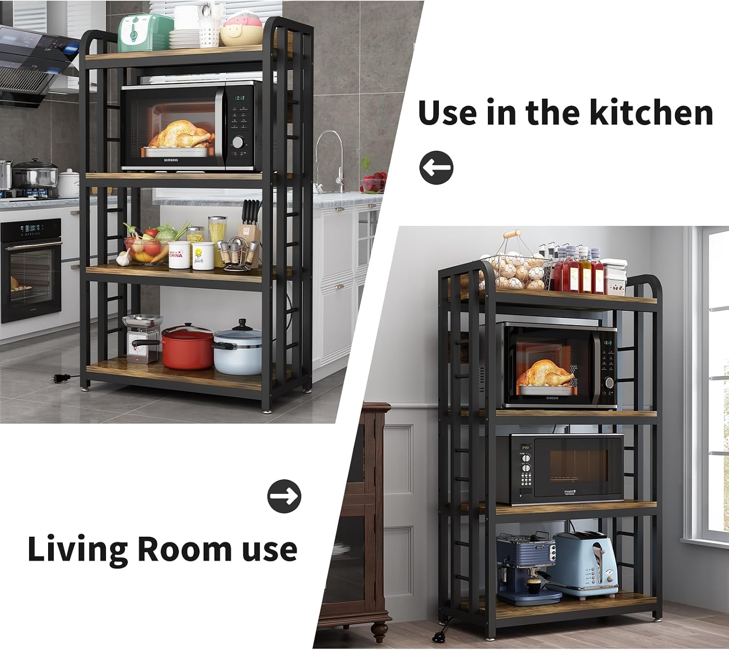 4 Tier Kitchen Bakers Rack Wit - Kitchen Appliances Outlet review and price