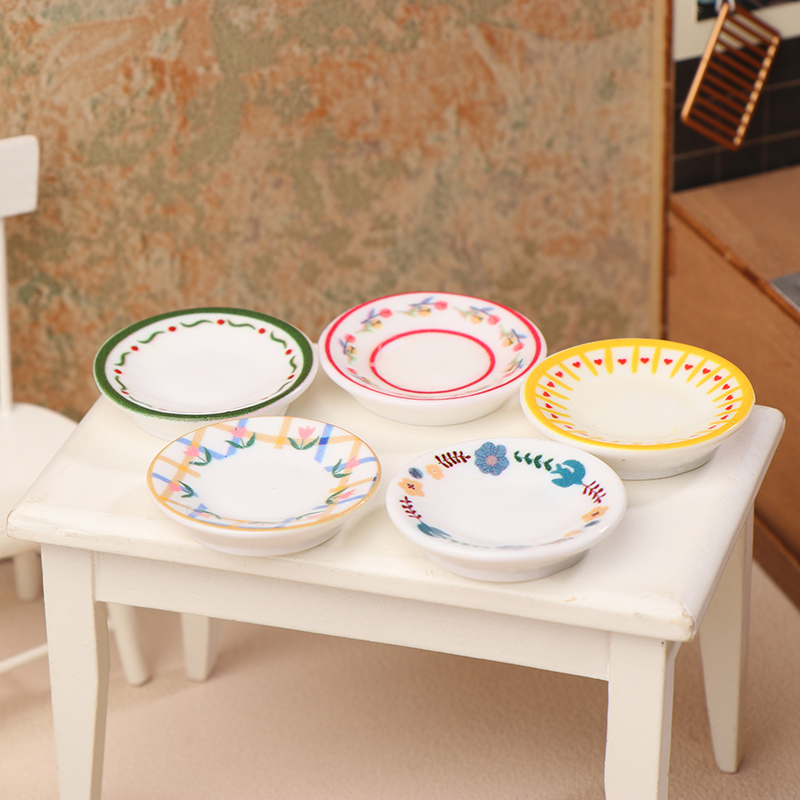 5Pcs 1/12 Dollhouse Mini Plate - Kitchen Appliances Store review and price