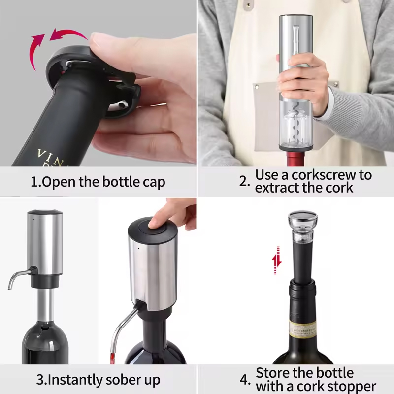 2024 New Design 4-in-1 Lithium - Wine Opener Electric review and price
