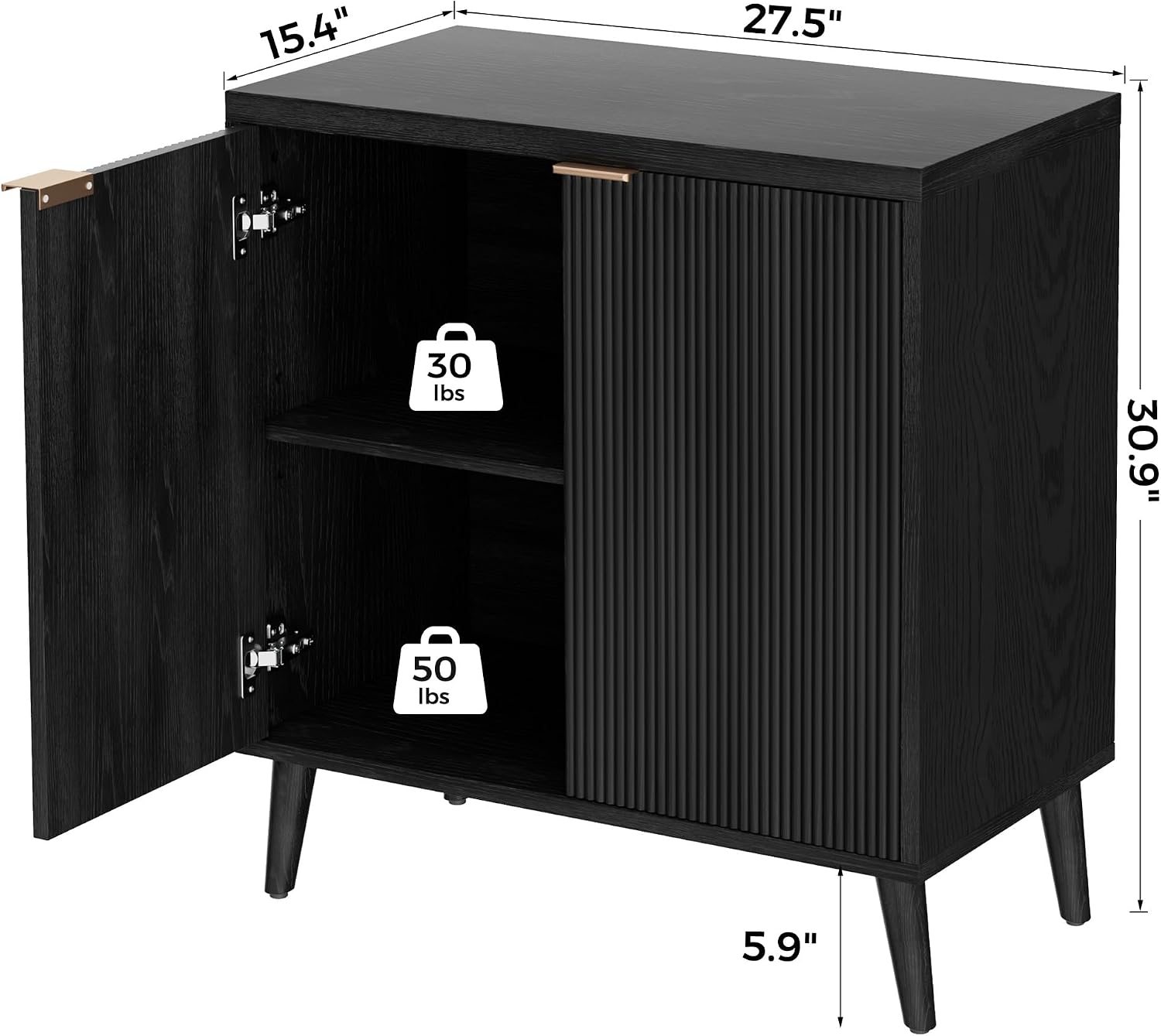 Fluted Buffet Cabinet With Sto - Kitchen Appliances Cabinet review and price