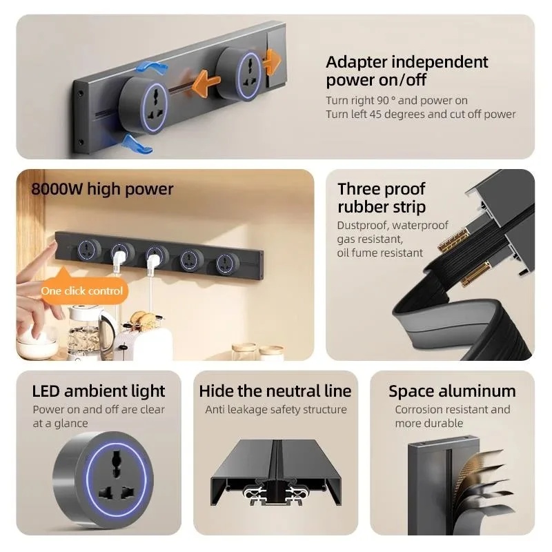 Power Rail Socket Kitchen Expa - Kitchen Appliances Outlet review and price
