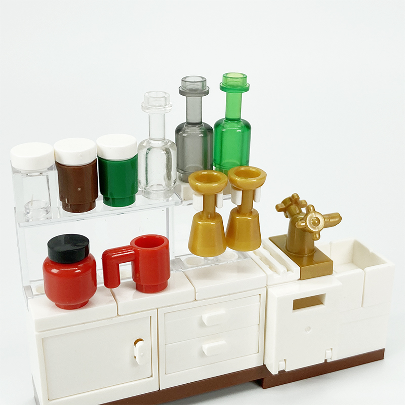 MOC block creative toys kitche - Kitchen Appliances Cabinet review and price